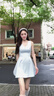 GARNUO藍色連衣裙子女夏季法式小個(gè)子高級感禮服裙收腰顯瘦無(wú)袖背心短裙 藍色 S 【80-100斤】 曬單實(shí)拍圖