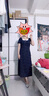 IEF/愛依服2025春夏新款法式純欲溫柔小女人氣質(zhì)碎花顯瘦連衣長裙 滿幅藍 XL 曬單實拍圖