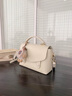 viney牛皮包包女包新款斜挎包品牌單肩包生日禮物送女友老婆 【米白色】高檔實(shí)用劍橋包 輕奢百搭時(shí)尚小眾手提包 曬單實(shí)拍圖