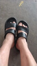 奧康涼鞋男士真皮2026夏季新款休閑拖鞋開(kāi)車(chē)軟底防滑耐磨爸爸沙灘鞋子 黑色1255714007H 【順豐包郵】 41 (255mm) 【標準皮鞋尺碼】 曬單實(shí)拍圖