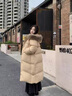 DRPR品牌女裝新品羽絨服女2025冬季新款白鴨絨外套大毛領(lǐng)加厚時(shí)尚保暖 卡其黃 S （80-105 斤） 曬單實(shí)拍圖