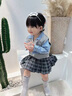 G.DUCKKIDS小黃鴨童裝女童套裝春秋季學(xué)院風(fēng)兒童秋裝女孩襯衫馬甲裙子三件套 灰色 130 尺碼7~8歲【120-130cm】cm 曬單實拍圖