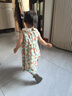 ASK JUNIOR森系嬰幼裙子夏兒童娃娃領(lǐng)無袖背心裙女童草莓連衣裙 花色  90  曬單實拍圖