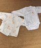 乖奇熊新生嬰兒長(cháng)袖半背衣夏季薄款蛇寶寶無(wú)骨睡衣52碼和尚服產(chǎn)房上衣服 曬單實(shí)拍圖