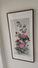 萱木堂牡丹花掛畫新中式入戶玄關(guān)裝飾畫走廊盡頭過道花鳥壁畫豎版墻畫 《富貴平安圖》韓梅 成品寬60cm*高120cm 印尼沙比利（榫卯圓角） 曬單實拍圖