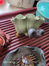 京峰閣 宜興原礦紫砂豆青泥金魚(yú)蓮子茶寵擺件 高工蔣菊芳純手工茶道配件 金魚(yú)蓮子豆青泥茶寵 曬單實(shí)拍圖