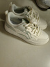 李寧元寶板鞋女鞋冬季新款減震厚底增高女生米白色休閑運動(dòng)鞋子女 米白色/冰脂綠-青云 40 曬單實(shí)拍圖