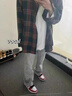 趣米樂(lè )煙灰色微喇牛仔褲男夏季新款美式cleanfit褲子直筒窄版顯瘦彎刀褲 煙灰色 XL 曬單實(shí)拍圖