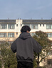 ICH MODE開衫衛(wèi)衣女美式慵懶格子拼接2025年春季新款寬松外套上衣男 深灰色 L 曬單實(shí)拍圖