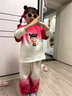 皮爾卡丹（pierre cardin）童裝哪吒女童短袖套裝夏季2025新款哪咤兒童服裝寶寶短袖娜扎衣服 亮燈款-漸變紅色asqogck 90 尺碼1~2歲【 80-90cm】 曬單實拍圖