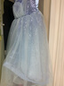 富羅迷女童連衣裙夏季甜美亮片網(wǎng)紗公主裙兒童生日禮服裙 藍色  120  曬單實(shí)拍圖