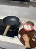 幸甚日本品牌有鈦耐磨王炒鍋不粘鍋家用無(wú)涂層鈦鍋輕巧炒菜鍋電磁爐 耐磨炒鍋【健康鈦不粘|2-4人】 30cm 曬單實(shí)拍圖