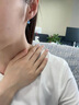 炙真銀樓s925純銀莫比心上人耳釘女優(yōu)雅國朝氣質(zhì)百搭交叉小魚鋯石耳環(huán)耳飾 白金色耳釘 曬單實拍圖