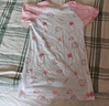 南極人兒童睡衣夏季女童薄款純棉卡通少女家居服連衣裙 粉色小兔 160 曬單實(shí)拍圖