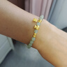 中國黃金（CHINA GOLD）黃金手鏈女足金福袋手鏈和田玉小福牌手串轉(zhuǎn)運(yùn)珠手飾 【京速達(dá)】和田玉福袋手鏈 約0.6g 曬單實(shí)拍圖