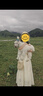 茵曼（INMAN）夏季純色女裝圓領(lǐng)掛脖連衣裙簡約休閑風(fēng)A字中長裙子 梨花杏 S 曬單實拍圖