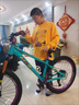 艾路德土坡車(chē)山地自行車(chē)AM500鋁合金360響花鼓全地形越野減震變速動(dòng)作車(chē) 熒光藍 26寸（適合身高135-180cm） 10速【氣壓前叉金管有鎖】前后油剎 曬單實(shí)拍圖