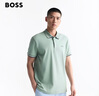 BOSS男士2025年夏季新款條紋飾邊棉質(zhì)針織 Polo 衫50538185 曬單實(shí)拍圖
