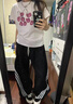CTOX美式復(fù)古闊腿彎刀褲子女2025春夏薄款胖MM大碼高腰寬松運(yùn)動(dòng)衛(wèi)褲 黑色 薄款 XL 【110-135斤】 曬單實(shí)拍圖