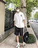 稻草人多巴胺短袖t需男夏季新款大碼寬松半袖體恤青少年情侶上衣 白色 L 曬單實(shí)拍圖
