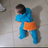 迪士尼（Disney）拖把俠嬰兒爬行服寶寶拖地爬爬服褲連體衣春秋冬夏季防臟罩擦地板 藍色包手包腳 春秋 90cm 90碼(身高75-83厘米，19-2 曬單實拍圖