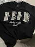 MEDM【沈月同款】 25SS小香風(fēng)填充珍珠字母短袖T恤男夏季美式體恤 黑色 M 曬單實(shí)拍圖
