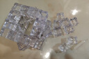 DIY水晶玫瑰花束小夜燈永生花擺件禮物送女朋友禮物手工材料包 18朵玫瑰三色變光-冰透粉夜燈 （USB插電禮袋款/尺寸8*8*15cm） 曬單實(shí)拍圖