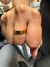 中國(guó)黃金（CHINA GOLD）黃金戒指女999足金米字戒指素圈情侶七夕情人節(jié)禮物送女友老婆 13#米字戒指約3.0g 曬單實(shí)拍圖