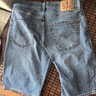 Levi's李維斯25年春夏新款男士簡約休閑405經(jīng)典直筒復(fù)古牛仔短褲 藍(lán)色 32 (12) 曬單實(shí)拍圖