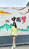 深妍色閨蜜裝彩色t恤套裝純棉寬松團體出游旅行表演服多巴胺糖果色t恤 熒光綠T恤【 眼鏡+襪子+帽子] M 曬單實(shí)拍圖