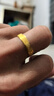 中國黃金（CHINA GOLD）黃金戒指女光面鉆紋米字螺紋足金素圈指環(huán)結(jié)婚520禮物送老婆女友 圈號16 約1.1g【國金禮盒】 曬單實拍圖