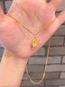 中國黃金（CHINA GOLD）郁金香黃金套鏈女足金花牌吊墜鎖骨項(xiàng)鏈掛墜生日禮物送女友 郁金香套鏈 約5.2g 曬單實(shí)拍圖