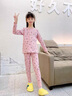 G.DUCKKIDS小黃鴨童裝女童秋衣秋褲春秋新款兒童保暖內(nèi)衣女孩長袖睡衣兩件套 暗粉 110 尺碼4~5歲【100-110cm】 曬單實拍圖