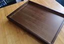 靜閑居托盤(pán)木質(zhì)茶盤(pán)長(cháng)方形木托盤(pán)木盤(pán)木制木長(cháng)條盤(pán)酒杯茶杯置物盤(pán)咖啡 胡桃色托盤(pán)無(wú)提手38*25cm 曬單實(shí)拍圖