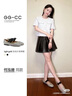 GG-CC【何泓姍同款】春季新品吉光片羽芭蕾單鞋女平底瑪麗珍鞋G24U5732 淺金色（綁帶） 37 曬單實(shí)拍圖