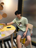 Hush Puppies【順滑絲光】暇步士男裝2025夏季新款經(jīng)典基礎款短袖圓領(lǐng)衫 蕁麻酒綠 L 曬單實(shí)拍圖