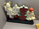 赟婭平安喜樂(lè )小熊擺件高檔玄關(guān)電視柜家居飾品喬遷新居結婚新年禮物 平安喜樂(lè )小熊【米色】+底座 曬單實(shí)拍圖