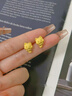 中國黃金（CHINA GOLD）黃金耳環(huán)女士足金貓咪耳釘純金耳飾生日七夕情人節(jié)禮物送女友老婆 【賀卡定制/聯(lián)系客服】 曬單實(shí)拍圖