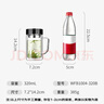 富光雙層玻璃杯商務泡茶杯子大容量耐熱辦公水杯過濾帶把銀色320ml 曬單實拍圖