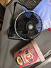 智然良4寸鐵藝桌面風(fēng)扇辦公室靜音迷你電風(fēng)扇復古擺件電腦USB小風(fēng)扇 黑色 曬單實(shí)拍圖