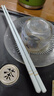 康琴（KANGQIN）高檔中式陶瓷筷子家用新款防霉筷耐高溫餐具不變形公筷影青10雙裝 曬單實(shí)拍圖