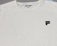 FILA FUSION斐樂潮牌男子針織短袖衫2025夏季新款時尚休閑干爽T恤 云白色-WT 2XL 185/104A/XXL 曬單實(shí)拍圖