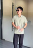 XJSGS官方國際正品牌男士高端短袖t恤夏季商務(wù)立領(lǐng)冰感體恤輕奢侈男裝 高檔杏色【現(xiàn)貨速達】 2XL 【建議135-150斤】 曬單實拍圖