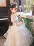 漢佺高端兒童晚禮服小眾輕奢花童生日派對(duì)公主裙主持人鋼琴比賽演出服 前短后長(zhǎng)【七分袖禮服+皇冠】 140 適合體重60-65斤 曬單實(shí)拍圖