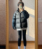 駱駝火山羽絨服2.0王俊凱同款王者凱甲2.0男加厚面包服城市輕戶外 暗夜黑/暗夜黑，男女同款 7066E M 曬單實拍圖
