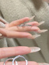 中國黃金青花瓷銀河情侶戒指女表白求婚對戒新生日禮物高檔實用送女友 青花瓷銀河戒指-一對 曬單實拍圖