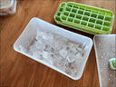 萊麗夫冰塊模具食品級冰格按壓盒凍制冰模型家用自制帶蓋儲存冰箱神器 中心加厚款：雙層56格套裝+大冰 果綠色 曬單實(shí)拍圖