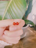 蔻詩(shī)哲 COASZE紅瑪瑙耳釘玄學(xué)旺財紅色喜慶耳飾南紅寶石配大衣純銀耳環(huán)天然玉石 8mm【天然紅瑪瑙】碧霞耳釘 曬單實(shí)拍圖
