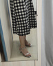 百麗（Belle）優(yōu)雅一字帶涼鞋女2025夏新商場同款氣質細高跟涼鞋E2X1DBL5 銀色 37 (235mm) 曬單實拍圖