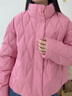 波司登（BOSIDENG）2025新款輕薄羽絨服女短款90絨立領(lǐng)菱格寬松時(shí)尚外套B250135326 子黛粉|1738 S 160/84A 體重約110-125斤 曬單實(shí)拍圖